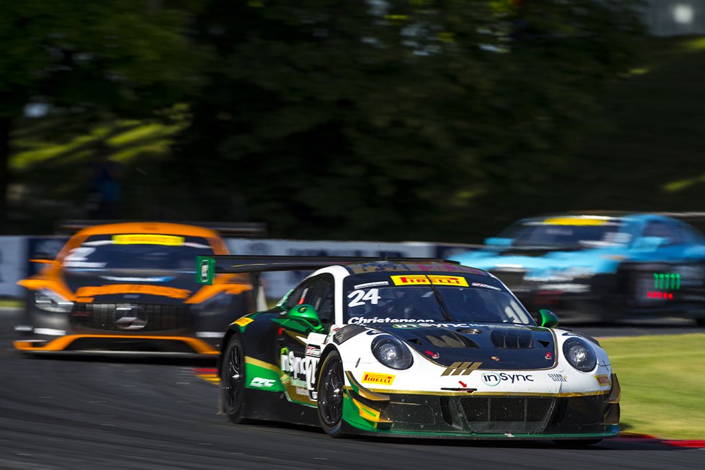 Michael Christensen kører i weekenden Pirelli World Challenge i denne Porsche 911 GT3 R for Alegra Motorsport
(Foto: Halston Pitman)